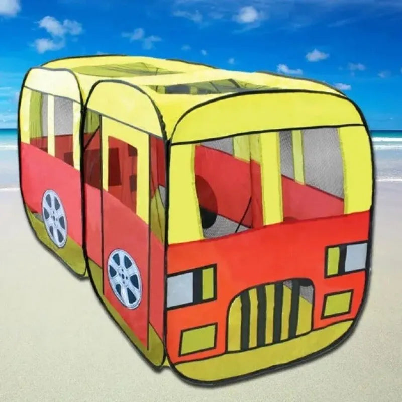 foldable pop up bus indoor and outdoor kids tent image2