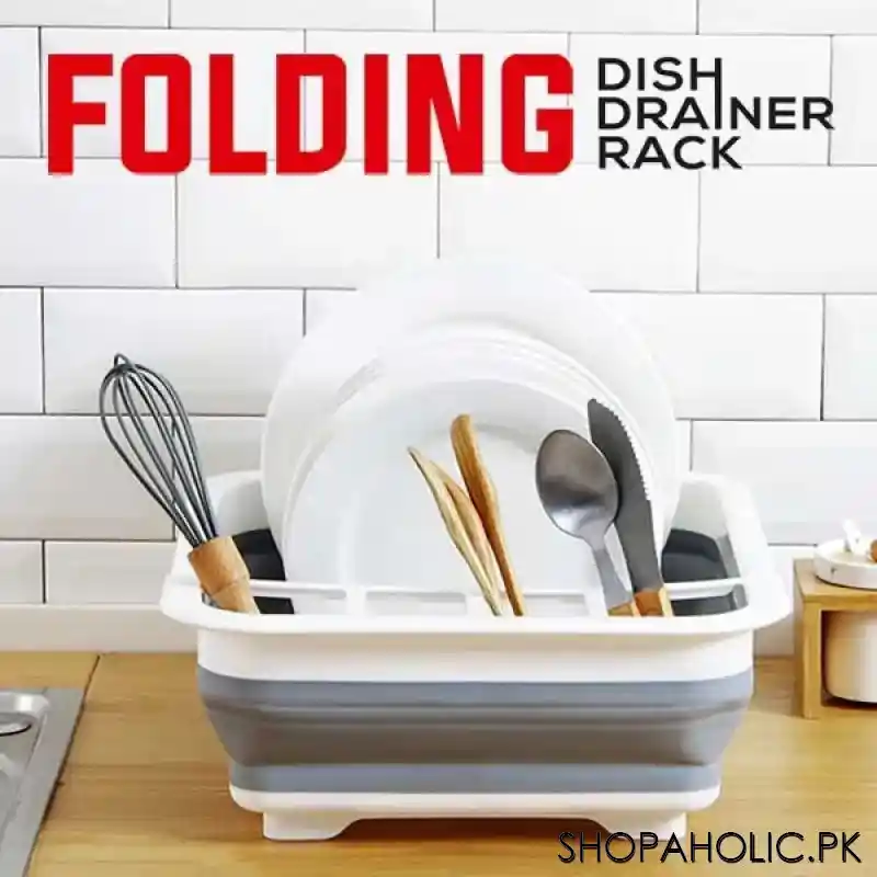 folding dish drainer rack main image