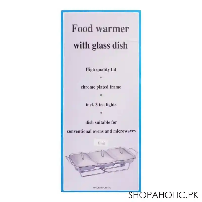 food warmer with glass dish, 3 x 1.5 liters, k 530 image5