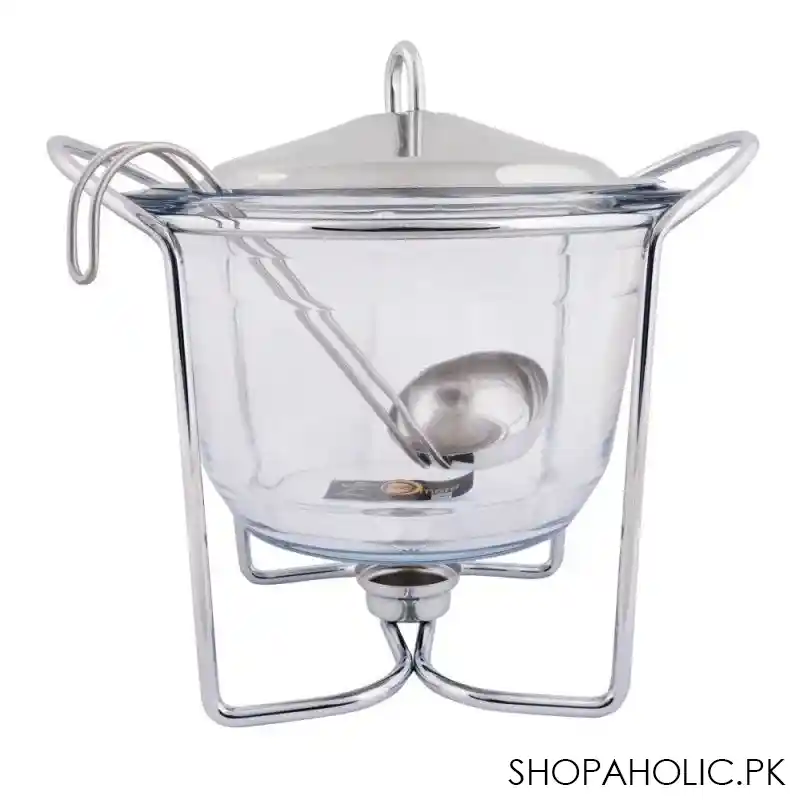 food warmer with glass dish, 4 liters with candle warmer, k 610 image2