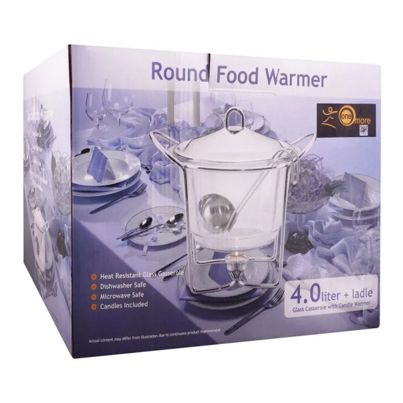 food warmer with glass dish, 4 liters with candle warmer, k 610 image3