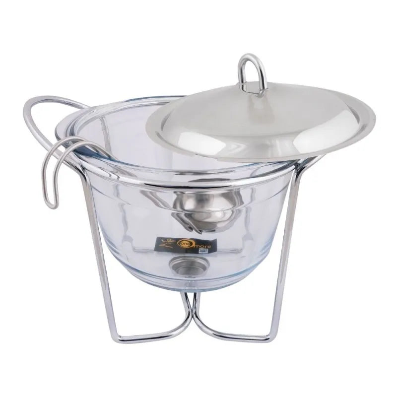 food warmer with glass dish, 4 liters with candle warmer, k 610 main image