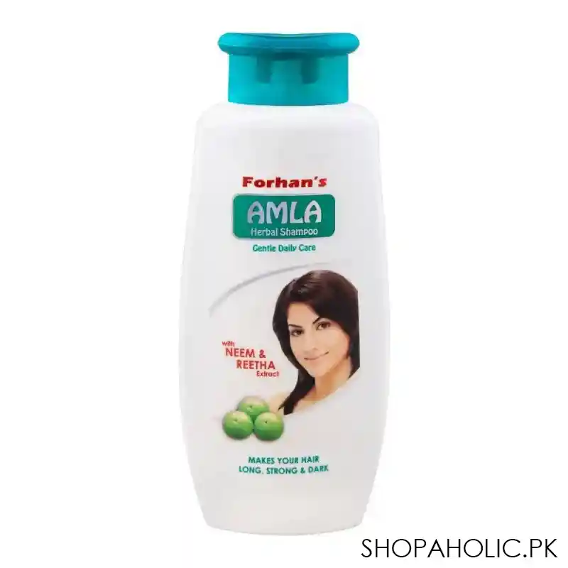 forhan's amla gentle daily care herbal shampoo, with neem & reetha extract, 400ml main image