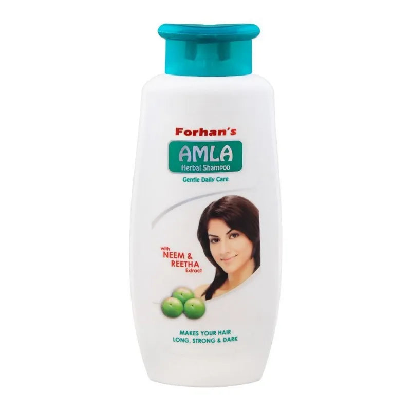 forhan's amla gentle daily care herbal shampoo, with neem & reetha extract, 400ml main image