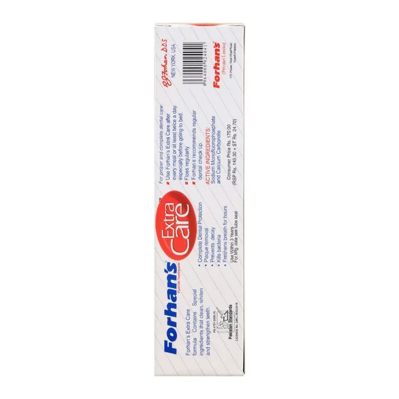 forhan's extra care flouride toothpaste, triclosan free, 150g image3