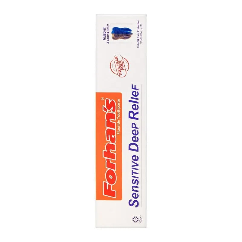 forhan's sensitive deep relief flouride toothpaste, triclosan free, 100g image2