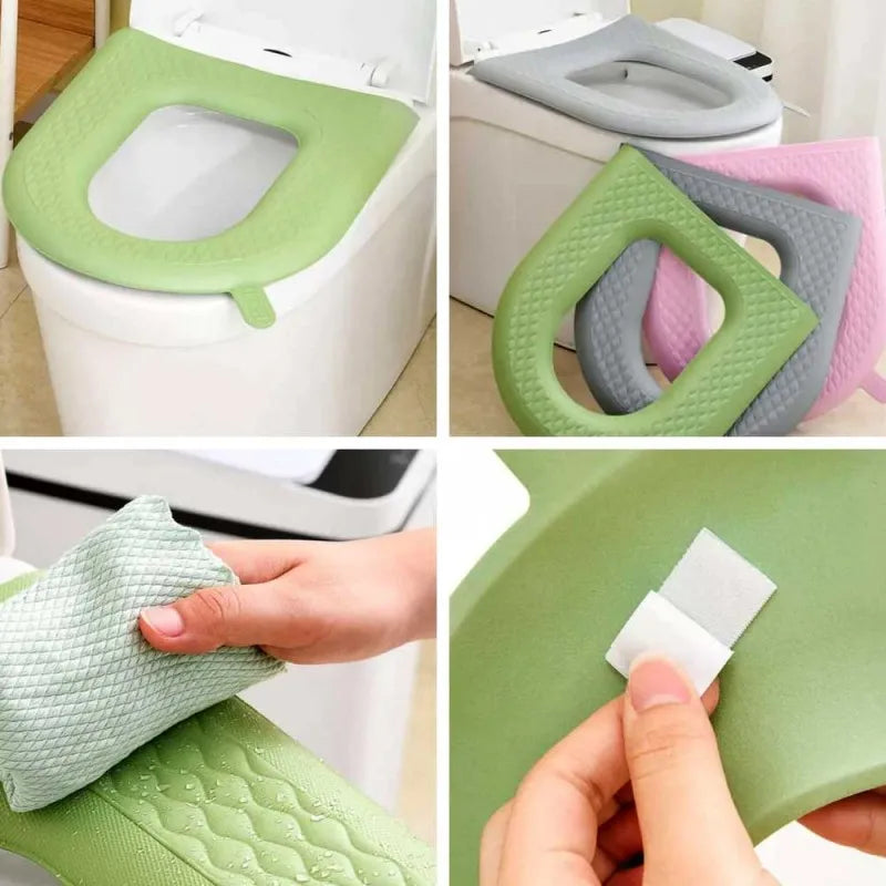 formic non slip washable waterproof toilet commode seat cover image3