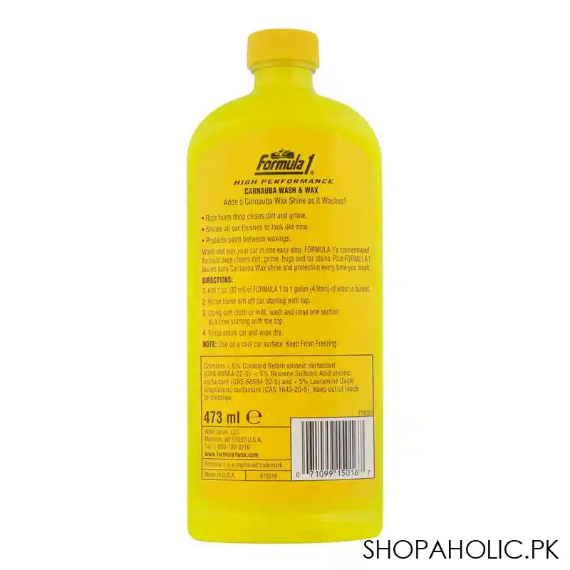 Formula1 High Performance Carnauba Was & Wax, 473ml - Image 2