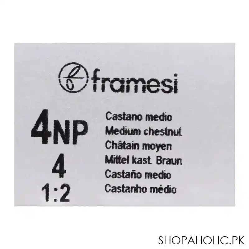 framesi framcolor 2001 hair colouring cream, 4np medium chestnut image5