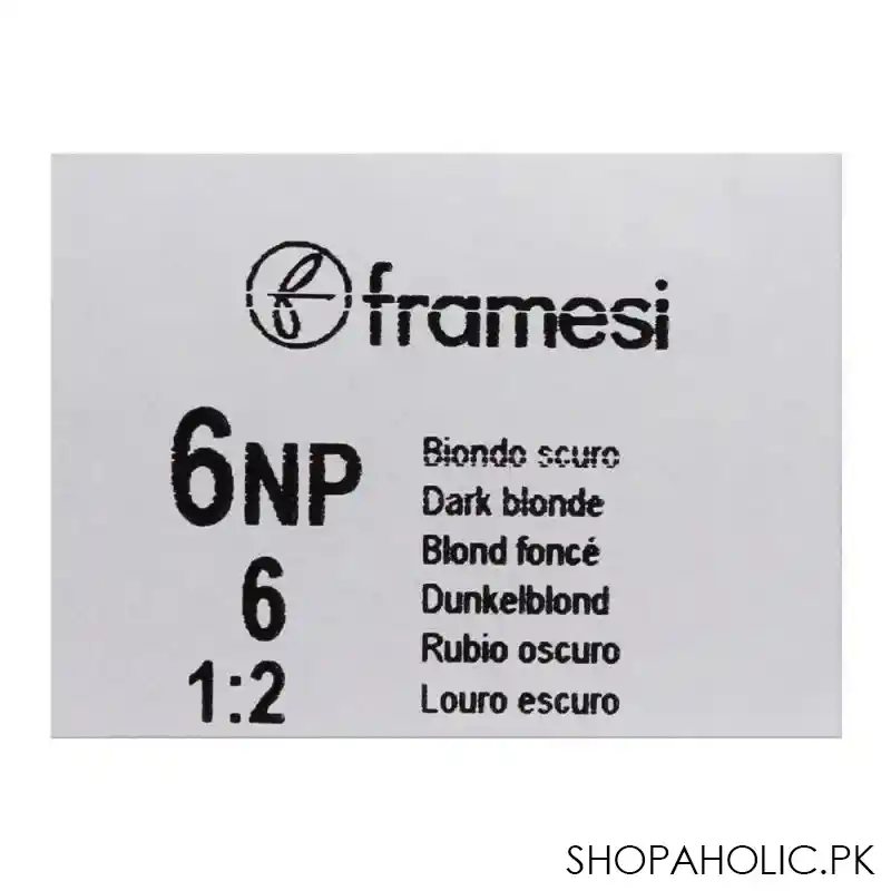 framesi framcolor 2001 hair colouring cream, 6np dark blonde image5