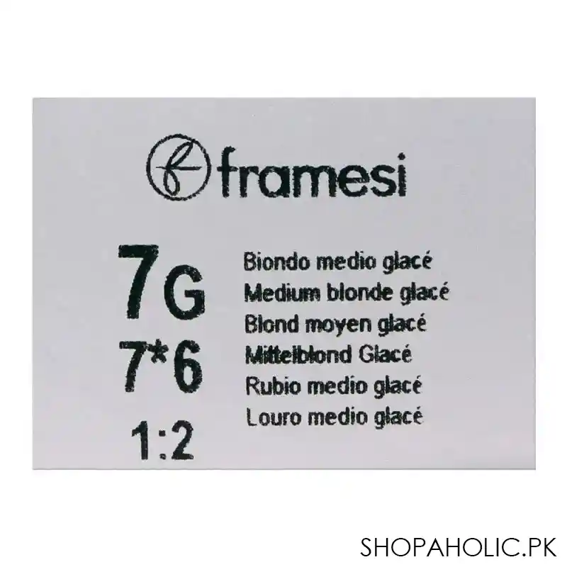 framesi framcolor 2001 hair colouring cream, 7g medium blonde glace image5