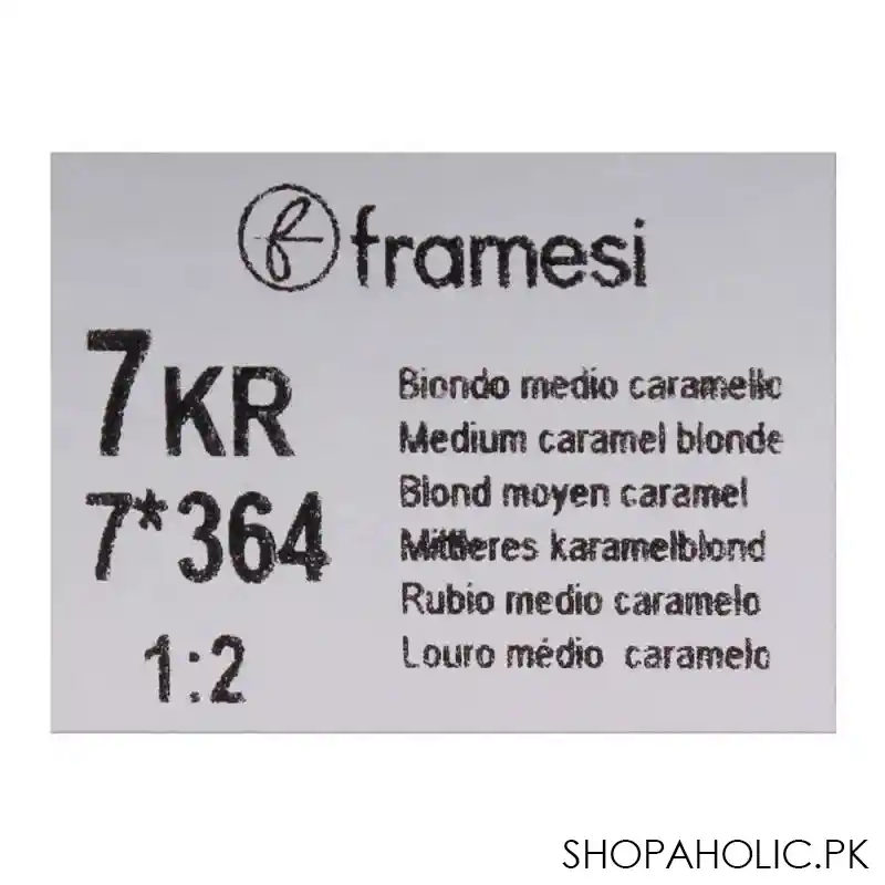 framesi framcolor 2001 hair colouring cream, 7kr medium caramel blonde image5