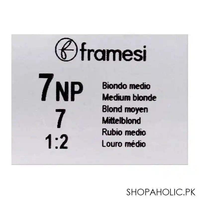 framesi framcolor 2001 hair colouring cream, 7np medium blonde image5