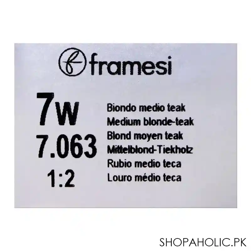 framesi framcolor 2001 hair colouring cream, 7w medium blonde teak image5