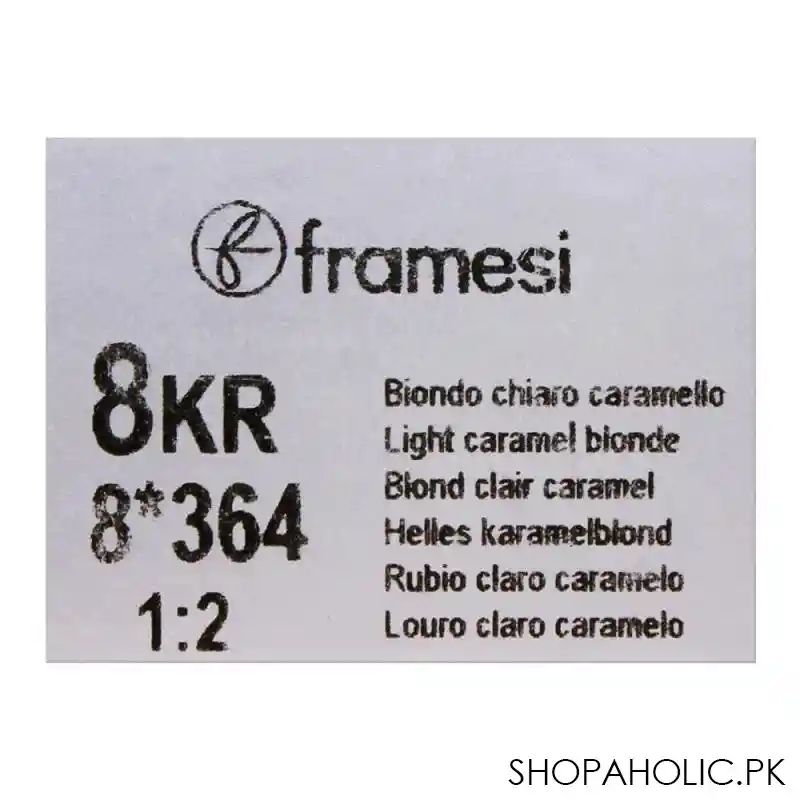 framesi framcolor 2001 hair colouring cream, 8kr light caramel blonde image5