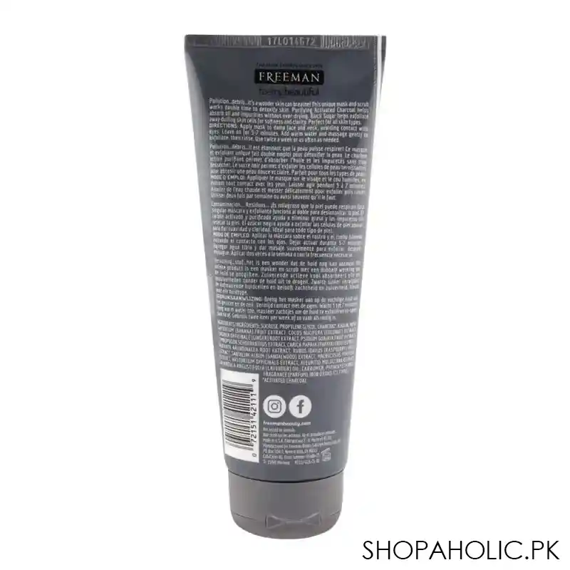 freeman charcoal & black sugar polish mask 175ml image2