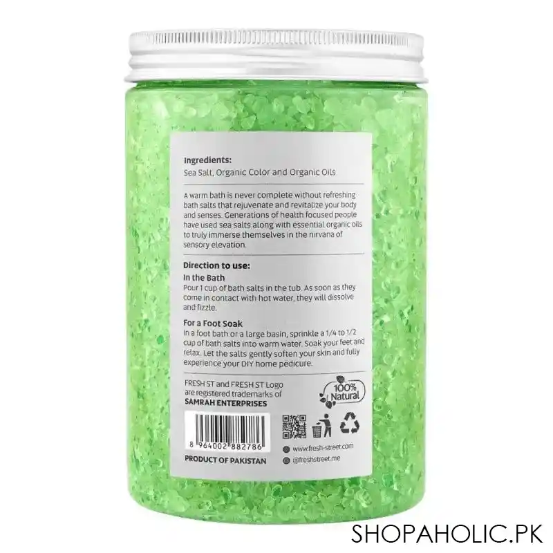 fresh street apple green mint bath salt, 1000g image2