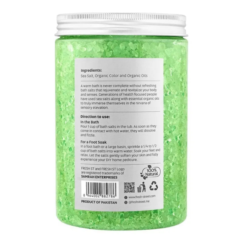 fresh street apple green mint bath salt, 1000g image2