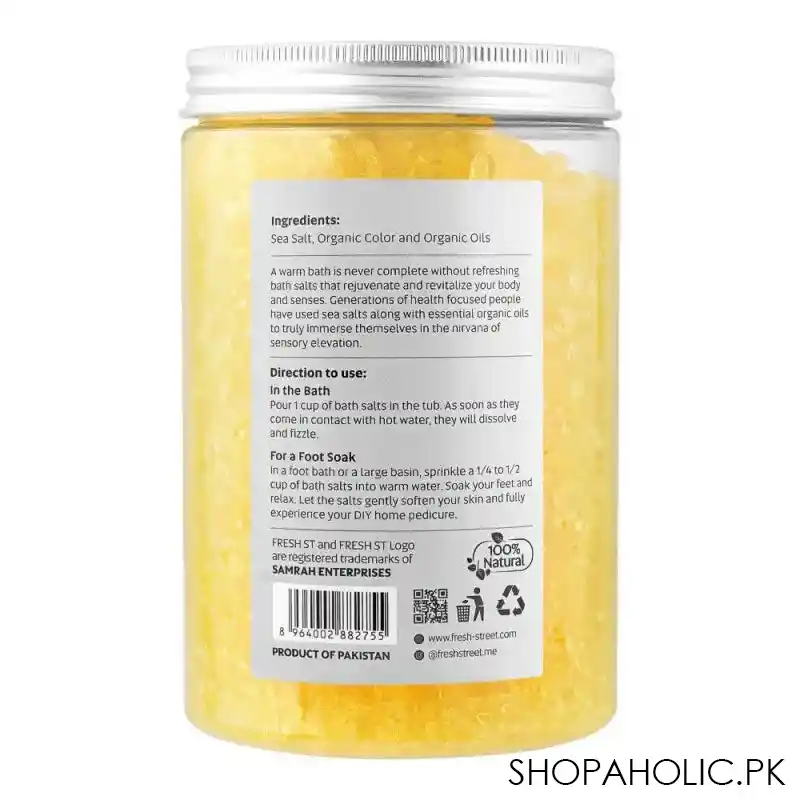 fresh street lemon & eucalyptus bath salt, 1000g image2