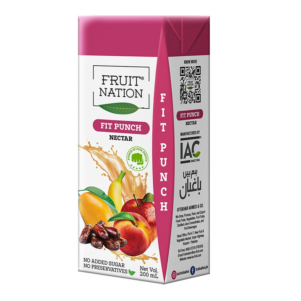 Fruit Nation Fit Punch Premium Nectar, 200ml - Main Image