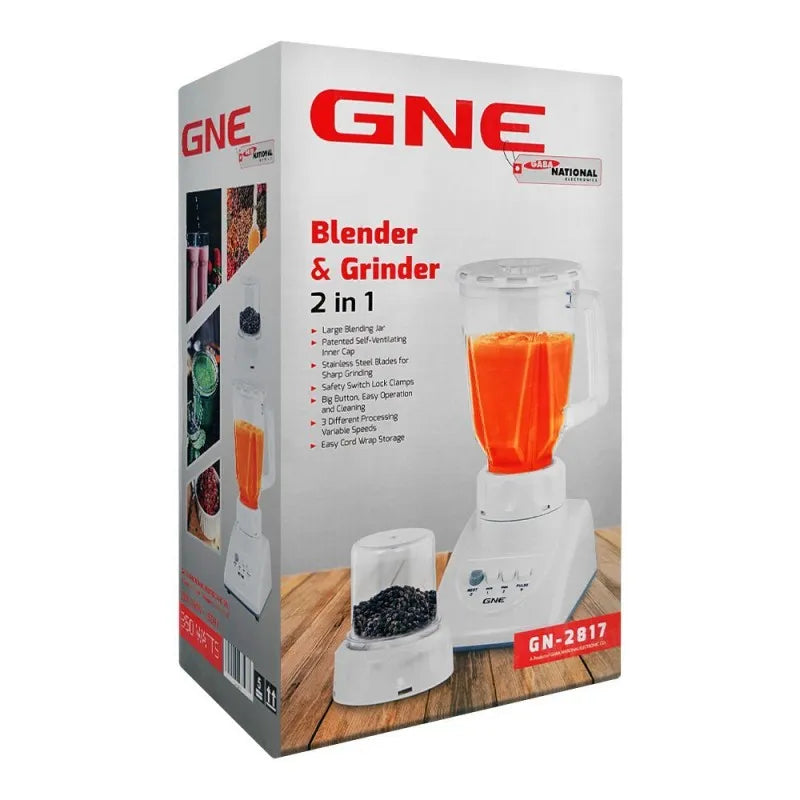 gaba national 2 in 1 blender & grinder, 350w, gn 2817 image2