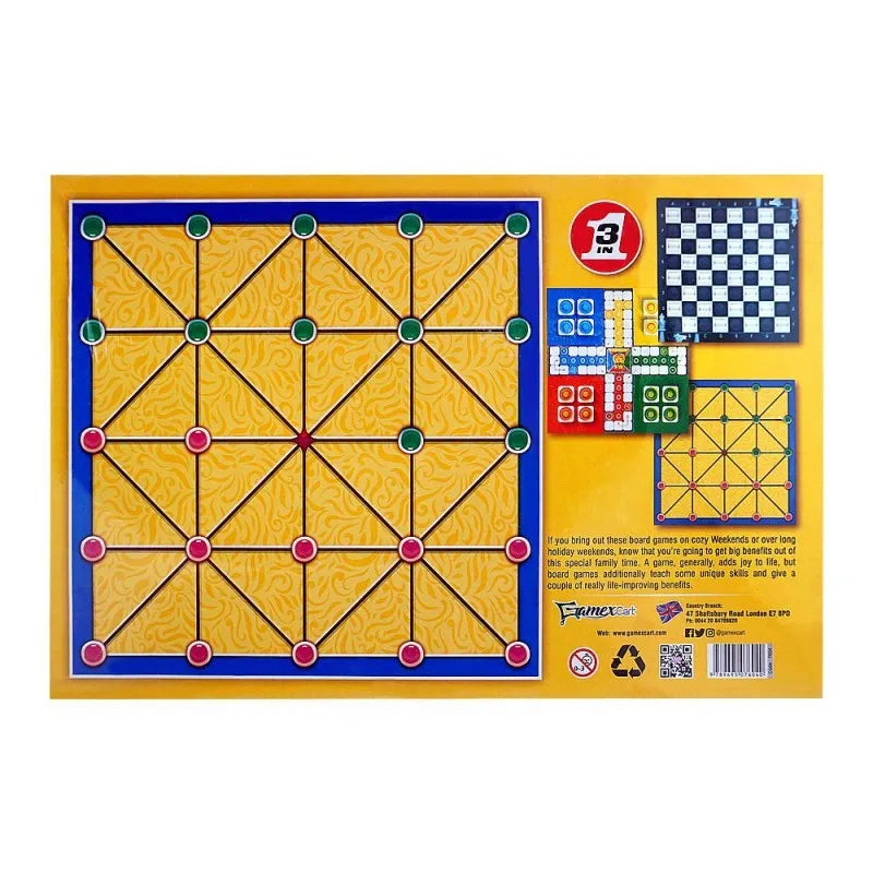 gamex cart 3 in 1 ordinary chess & ludo, 447 7604 image2