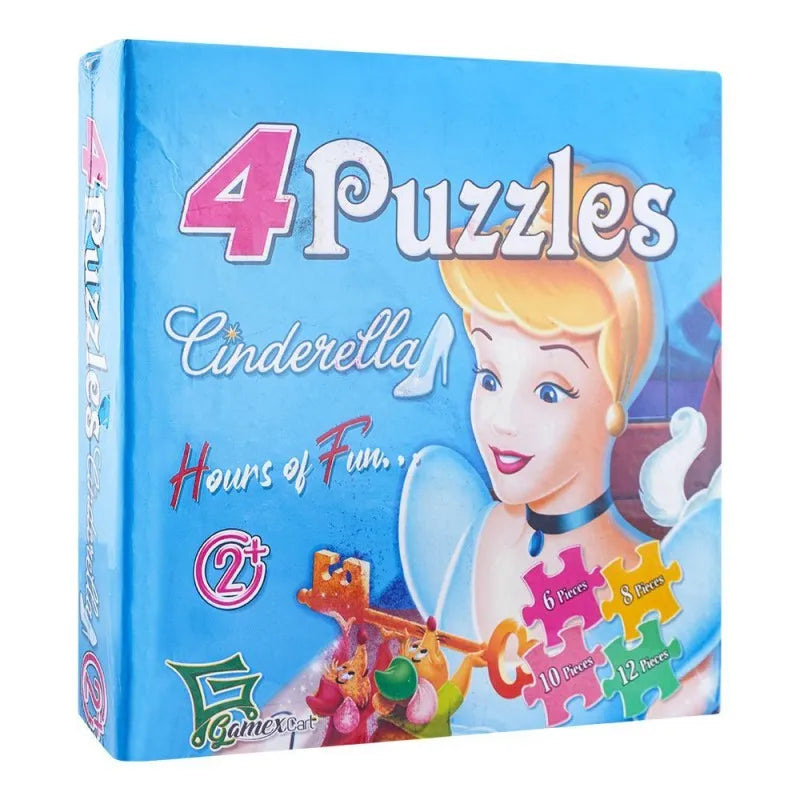 gamex cart 4 puzzles cinderella, for 2+ years, 414 8523 main image