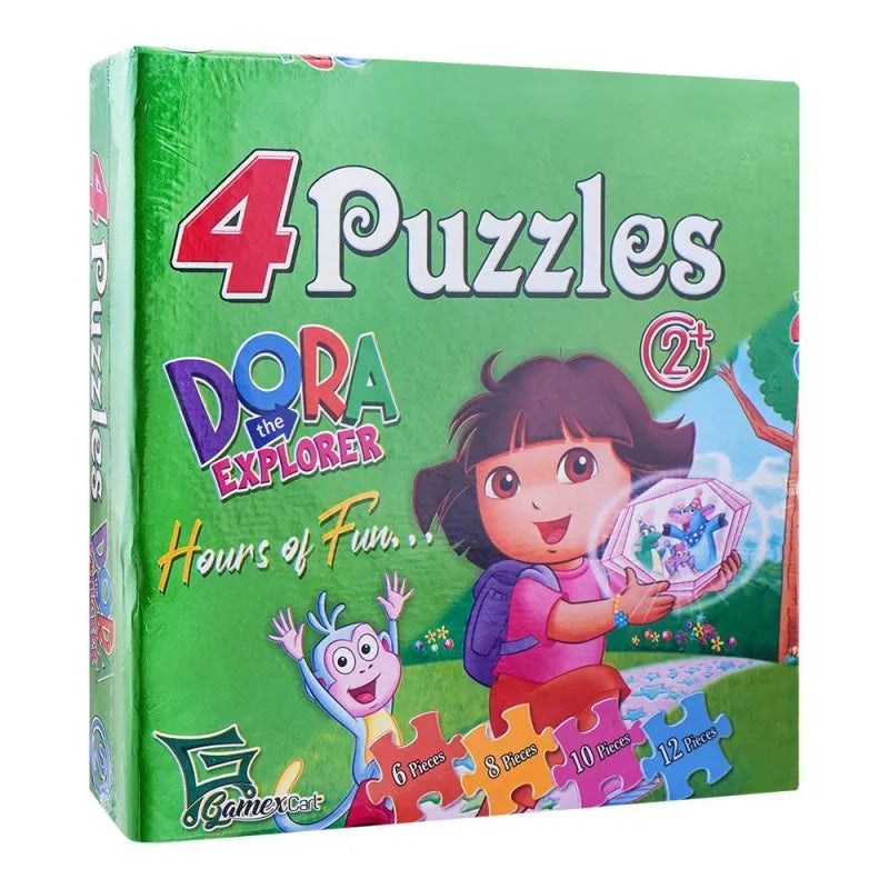 gamex cart 4 puzzles dora the explorer, for 2+ years, 414 8505 main image