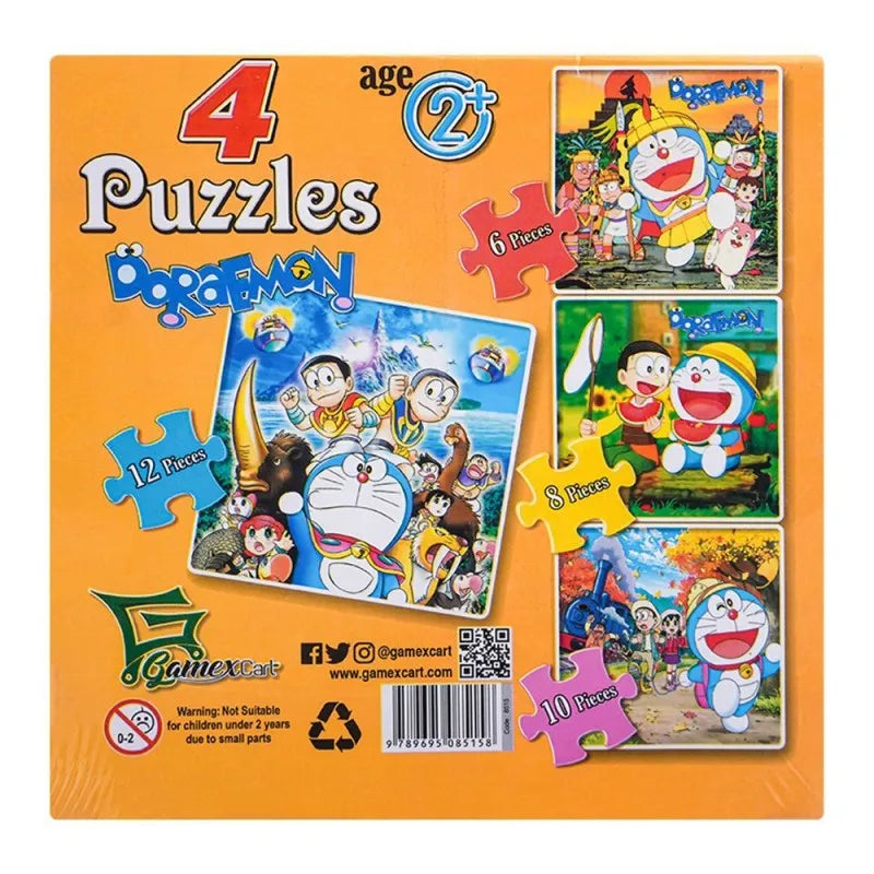 gamex cart 4 puzzles doraemon, for 2+ years, 414 8515 image2