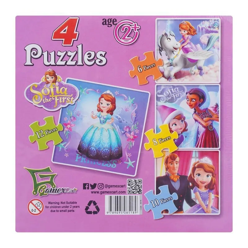 gamex cart 4 puzzles sofia the first, for 2+ years, 414 8518 image2