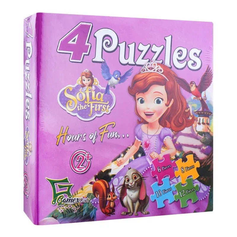 gamex cart 4 puzzles sofia the first, for 2+ years, 414 8518 main image