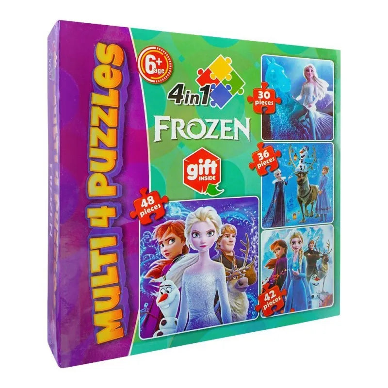 gamex cart multi 4 puzzles 4 in 1 frozen, for 6+ years, 437 8402 2331 main image