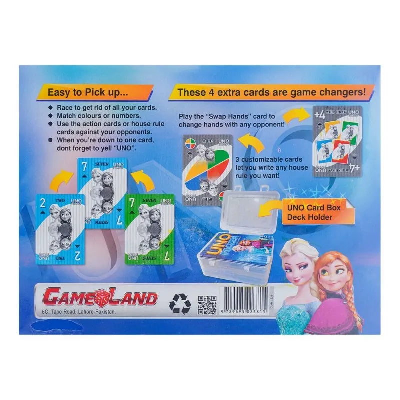 gamex cart uno frozen card game, for 6+ years, 423 9702 2381 image2