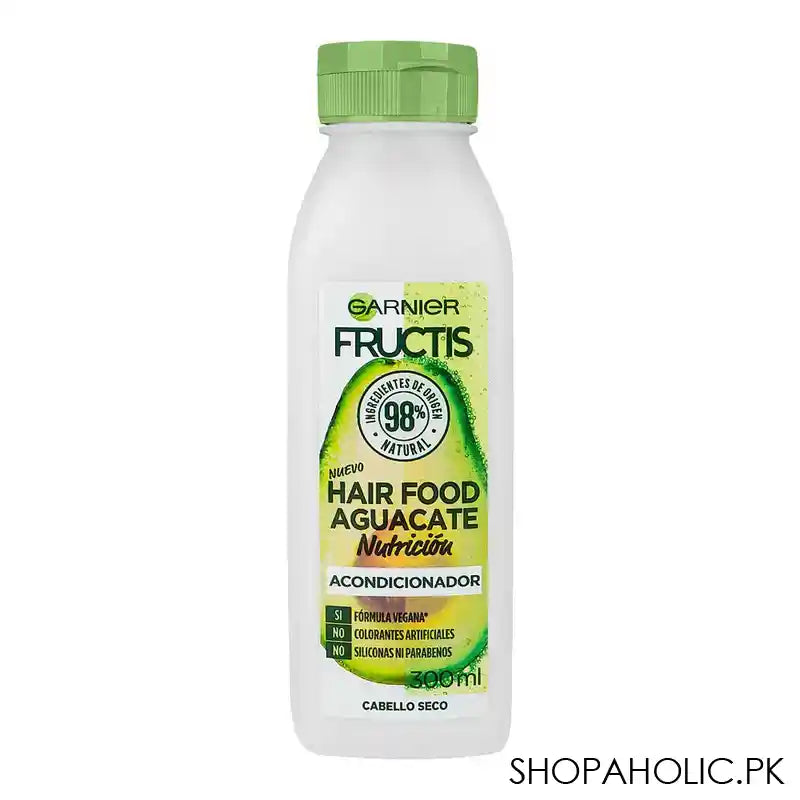 Garnier Fructis Avocado Nourished Hair Food Conditioner, Vegan, No Parabens & Artificial Colors, 300ml - Main Image