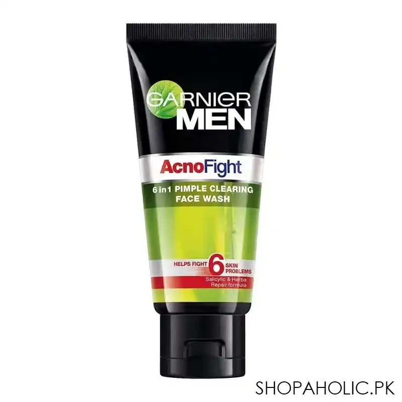 garnier men acno fight 6 in 1 pimple clearing face wash 50g image2