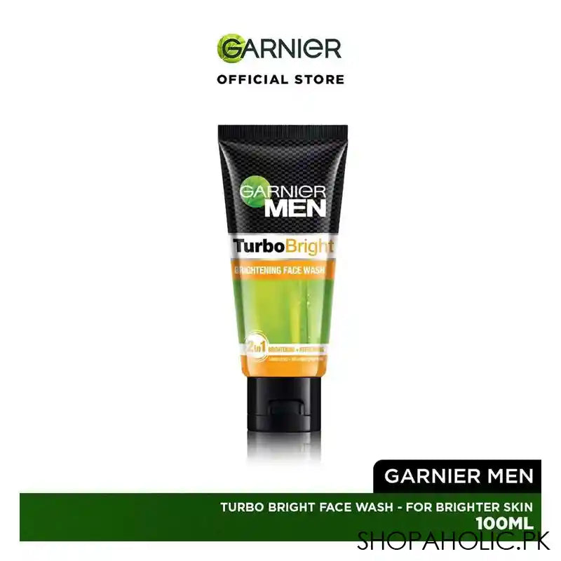 Garnier Men Turbo Bright Fairness Face Wash For Brighter Skin, 100ml - Main Image