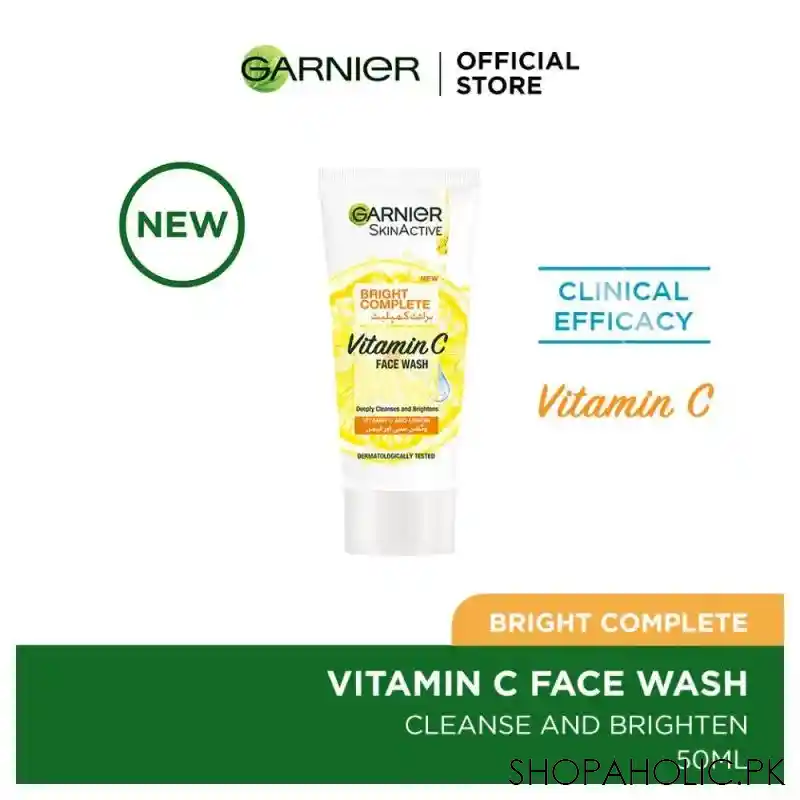 garnier skin active bright complete lemon essence face wash, 50ml main image