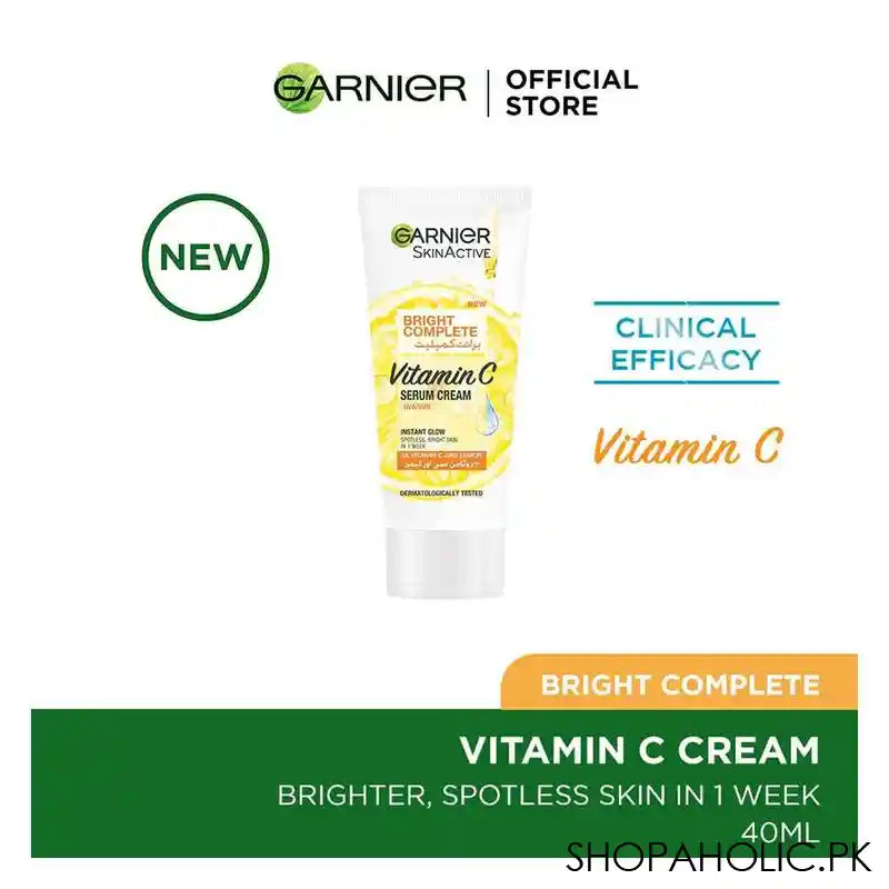 Garnier Skin Active Bright Complete Vitamin C Serum Cream, 40ml - Main Image