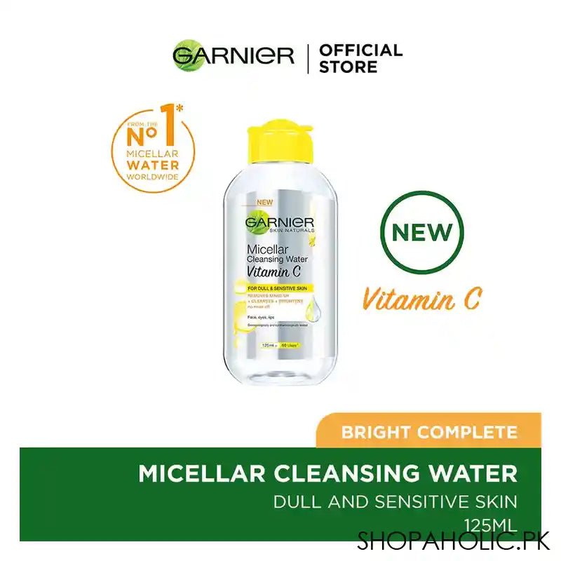 Garnier Skin Naturals Vitamin C Micellar Cleansing Water, 125ml - Image 4