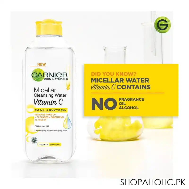 Garnier Skin Naturals Vitamin C Micellar Cleansing Water, 125ml - Main Image