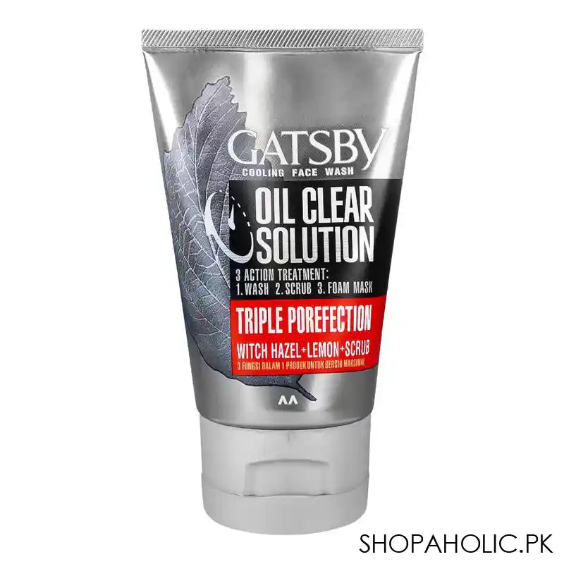 Gatsby Oil Clear Solution Triple Protection Face Wash, Main Image