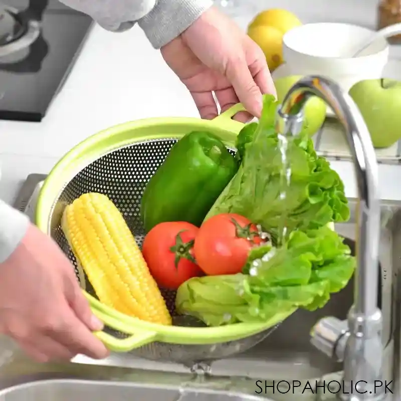 generic plastic handle steel colander image2