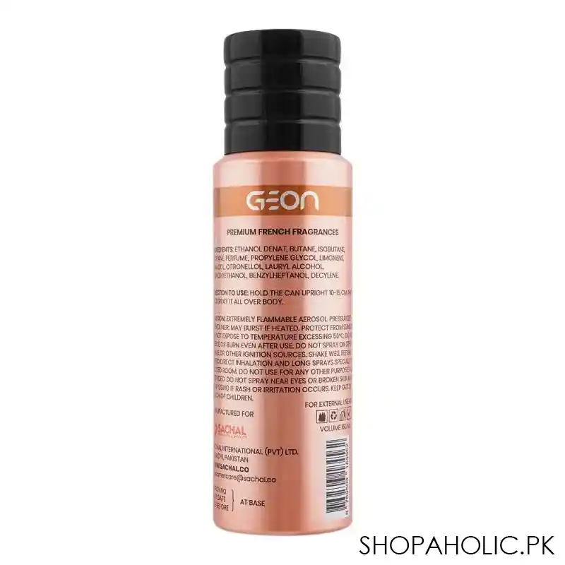 geon allure body spray, for men, 150ml image2