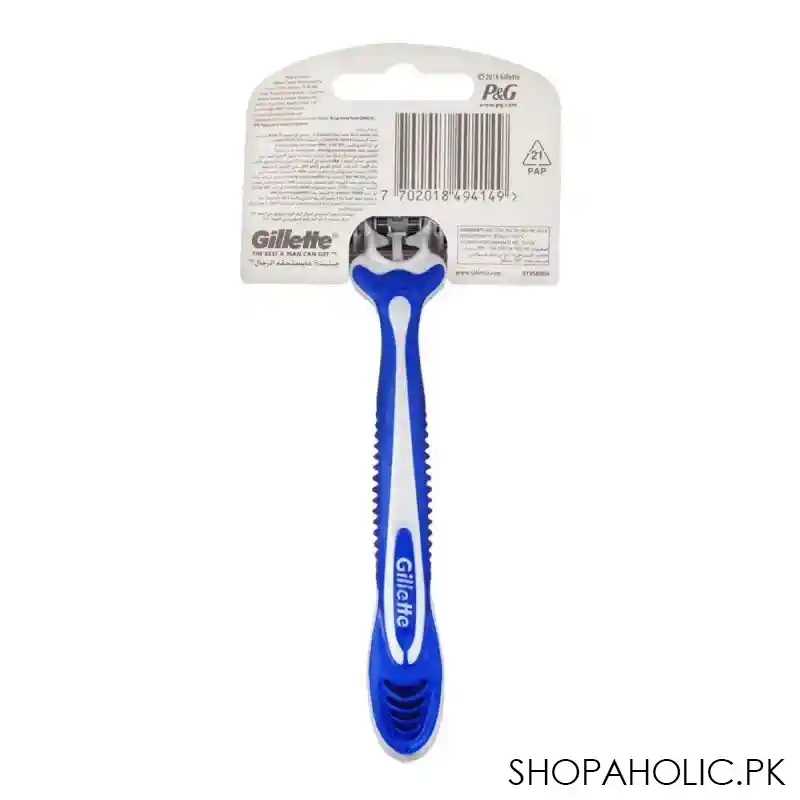 gillette blue 3 comfort disposable razor, 1 pack image2