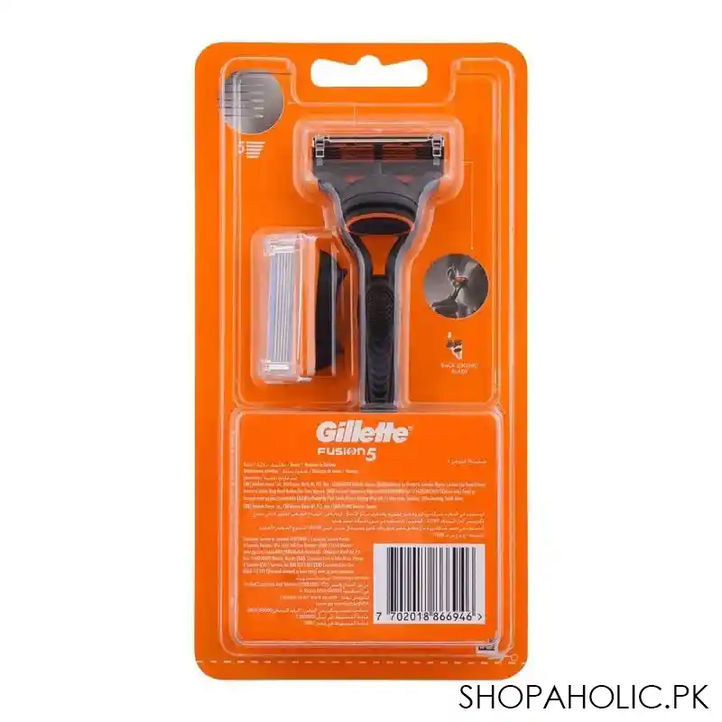 gillette fusion 5 blades razor + 2 cartridges image3