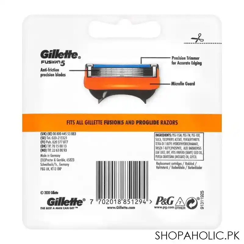 gillette fusion 5 cartridges, 4 pack image2