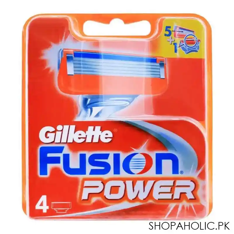 gillette fusion power razor blades, 4 pack main image