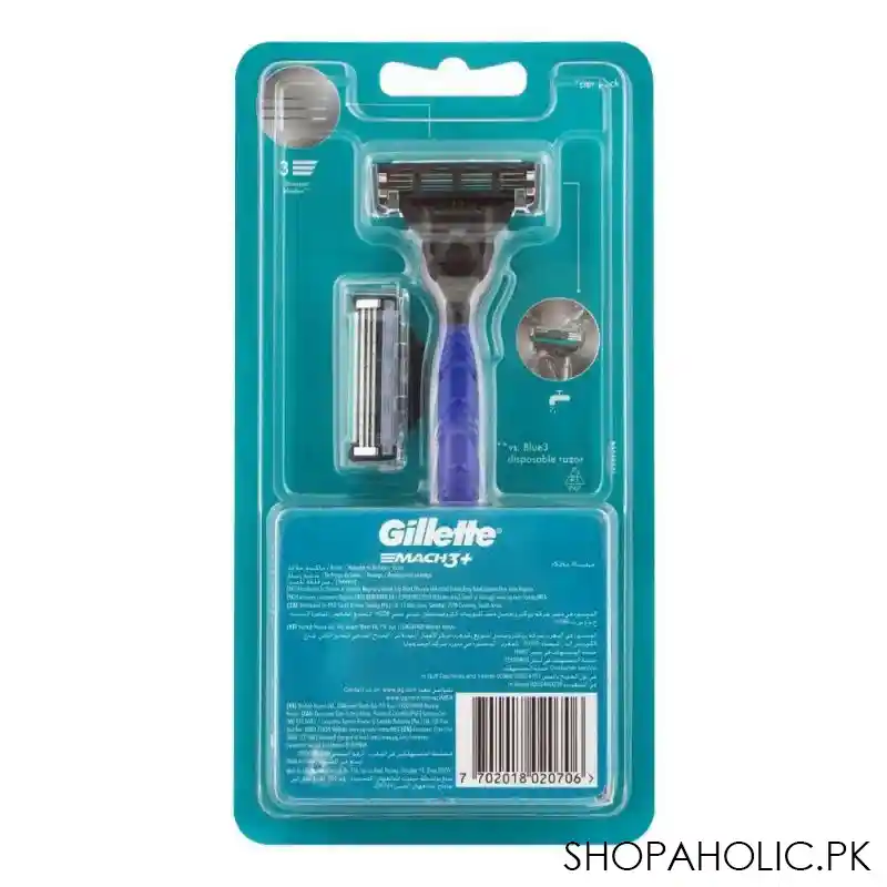 gillette mach 3 plus razor + cartriges 2 pack main image