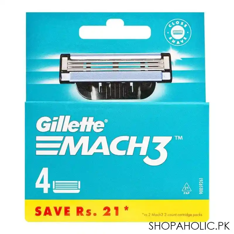 gillette mach3 cartridges, razor blades, 4 pack image2