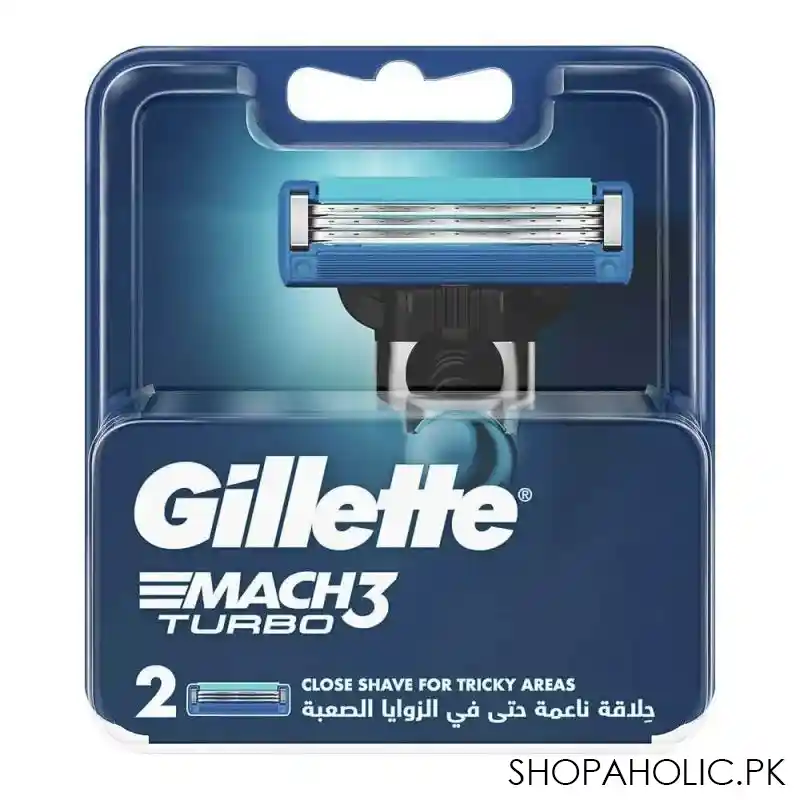 gillette mach3 turbo 3d cartridges 2 pack image2